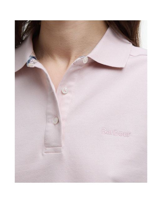 Barbour Pink Short Sleeve Polo Shirt