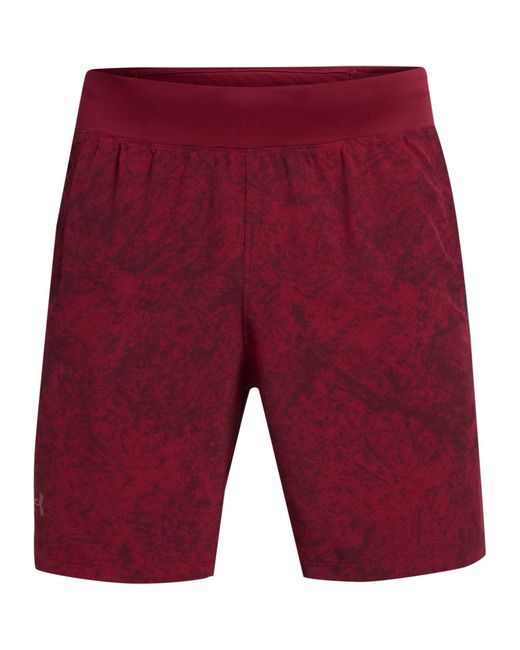 Under Armour Red Launch Pro Printed Performance Running Shorts for men