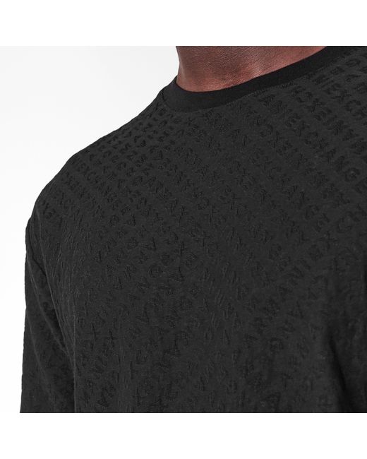 ARMANI EXCHANGE Black Regular Fit T-Shirt for men