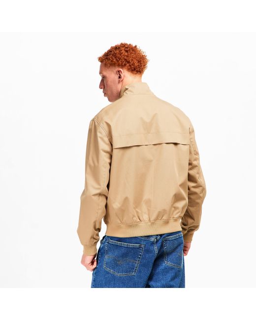 Lacoste Natural Twill Cotton Long Sleeve Harrington Jacket for men