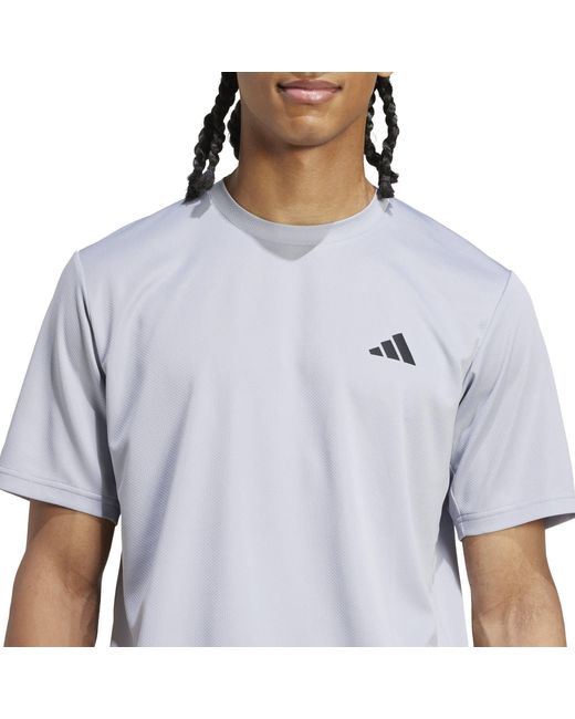 Adidas Blue Training Essentials Base T Shirt for men