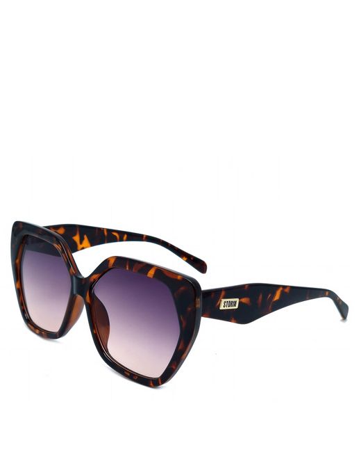 Storm Blue Hexagon Sunglasses