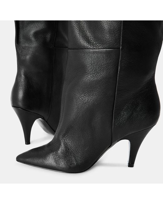 Steve Madden Black Mazer Knee High Stiletto Heel Boots