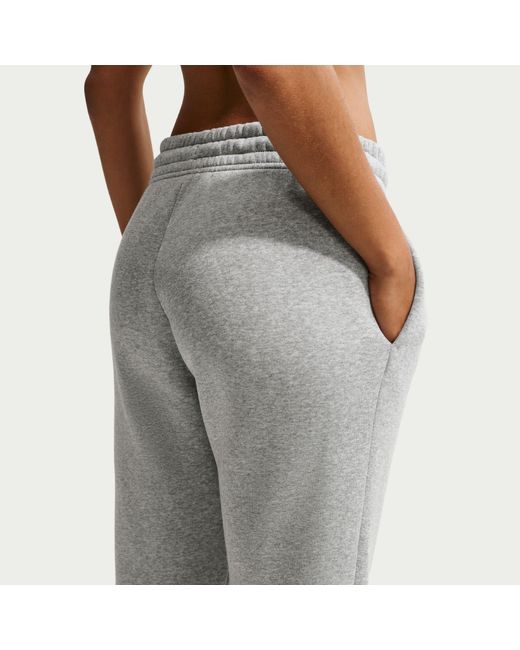 Nike Gray Sportswear Phoenix Fleece Mid-Rise Sweatpants