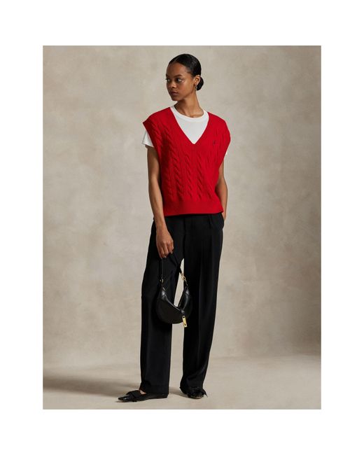 Polo Ralph Lauren Red Knitted Sweater Vest