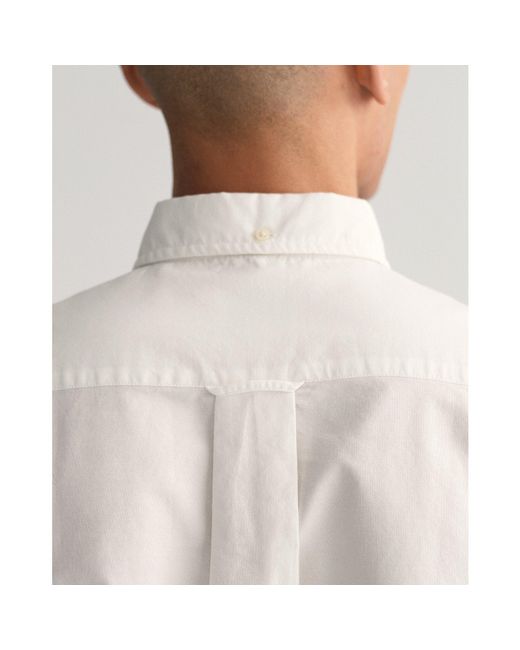 Gant White Regular Fit Oxford Shirt for men