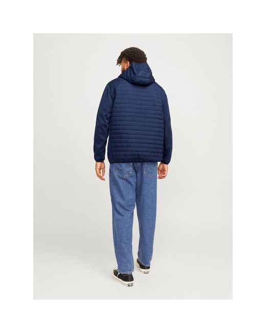 Jack & Jones Blue Lightweight Quilted Weather-Resistant Puffer Jacket for men