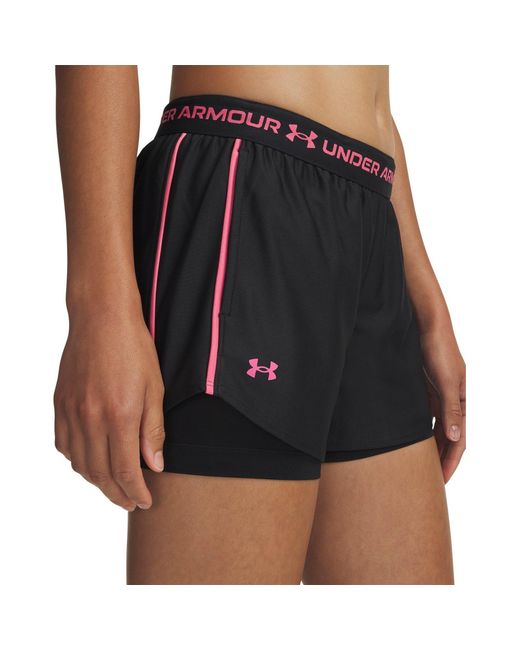 Under Armour Blue Tech Play Up 2-In-1 Shorts