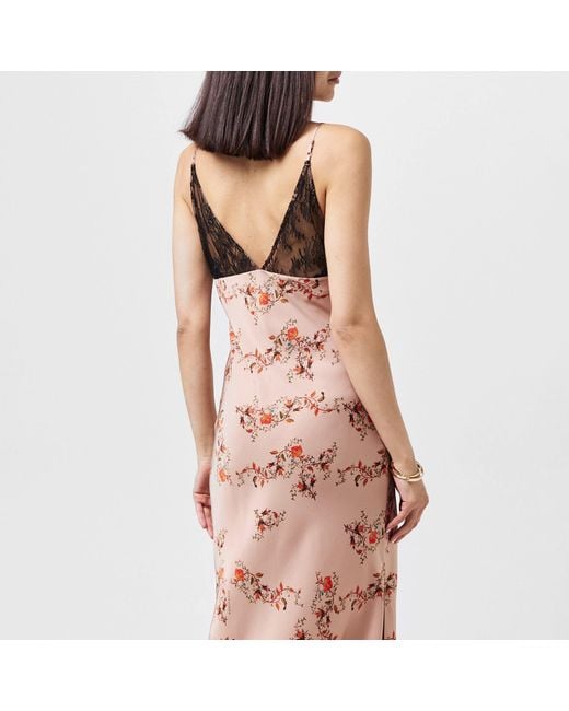 AllSaints Pink Immy Floral Slip Dress