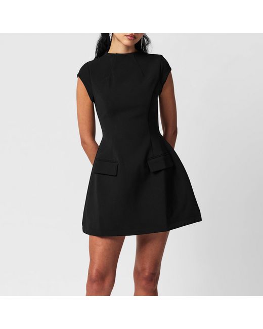 Odd Muse Black Cap Sleeve Mini Dress