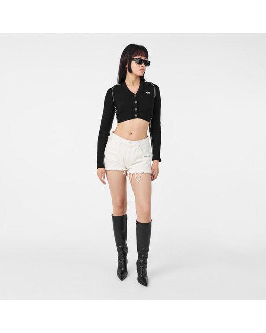 Off-White c/o Virgil Abloh Black Diagonal Stripe Knitted Top