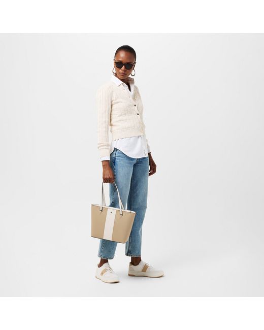 Ralph Lauren White Harlie Basket Low-Top Trainers