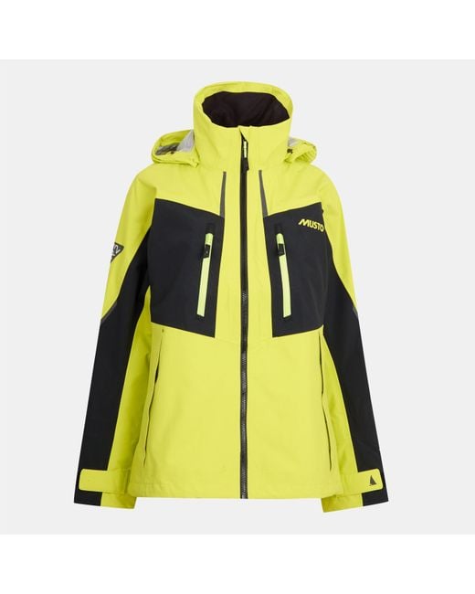 Musto Yellow Race Lite Technical Fabric Streamlined Fit Performance Training Jacket