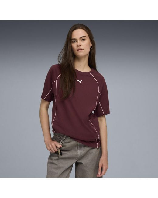 PUMA Purple Sport Relaxed Tee Oversized Fit T-Shirt