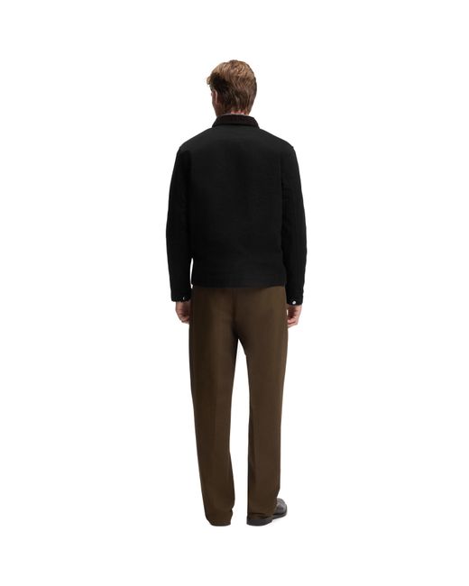 Boss Black Hbb Double Breasted Cotton Long Sleeve Denim Jacket for men
