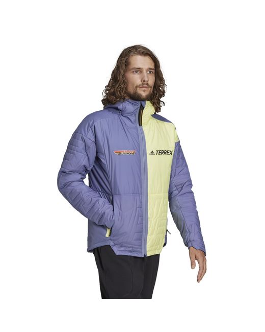 Adidas Blue Terrex Myshelter Primaloft Hooded Padded Jacket Me for men