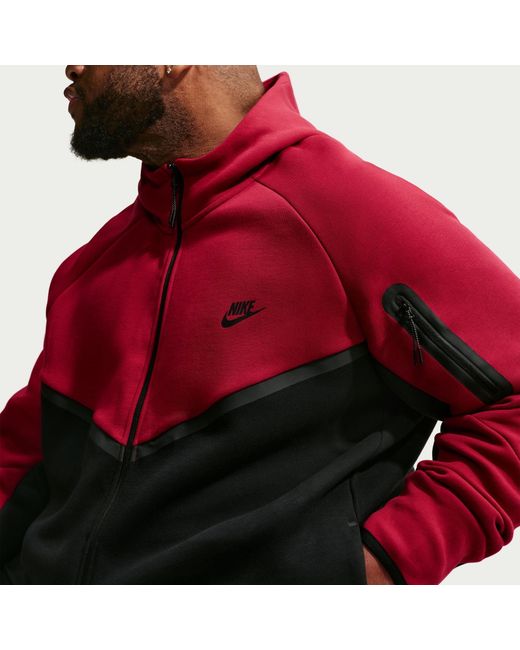 Nike Red Tech Fleece Hoodie for men