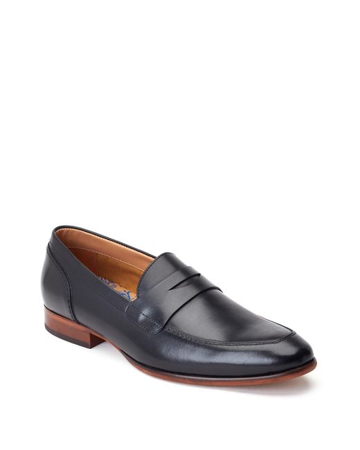 Base London Blue Bruno Penny Loafer for men