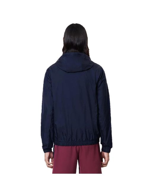 Lacoste Blue Water Resistant Lightweight Rain Anorak for men