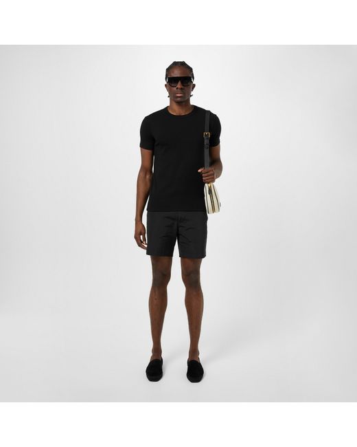 Tom Ford Black Cotton Crew T-shirt for men