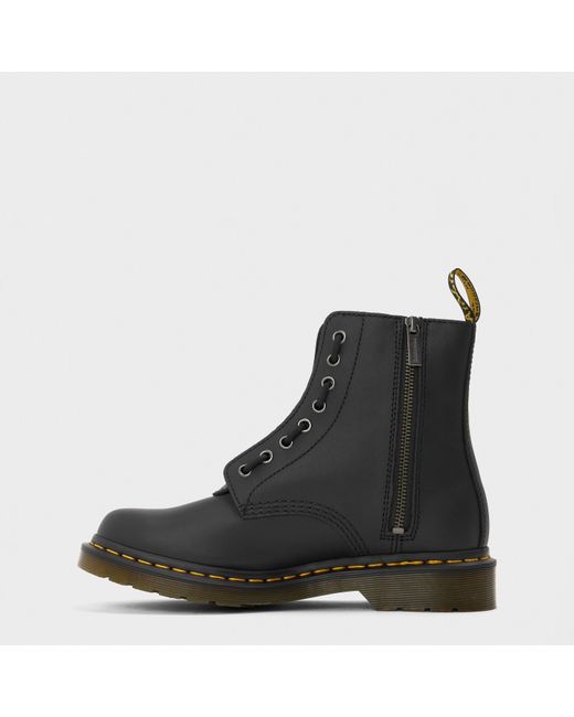 Dr. Martens Black Pascal Zipped Flat Ankle Boots
