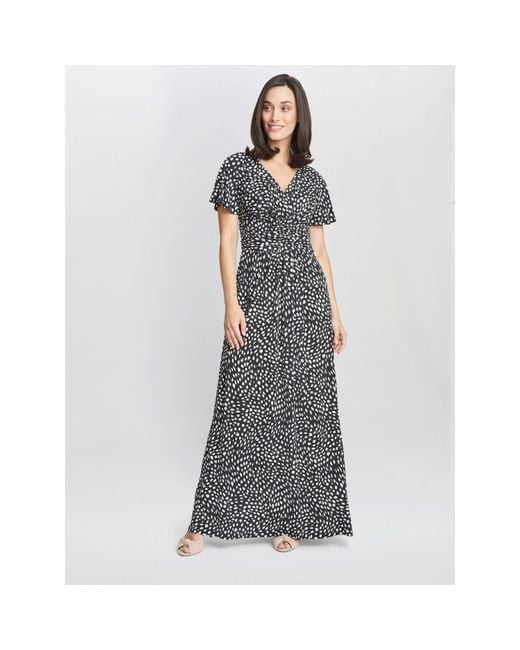 Gina Bacconi Gray Gia Jersey Maxi Dress