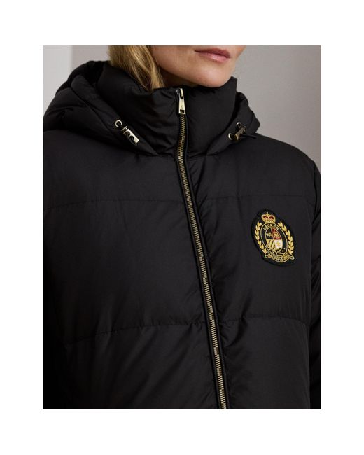 Ralph Lauren Black Real Quilted Medium Puffer Jacket