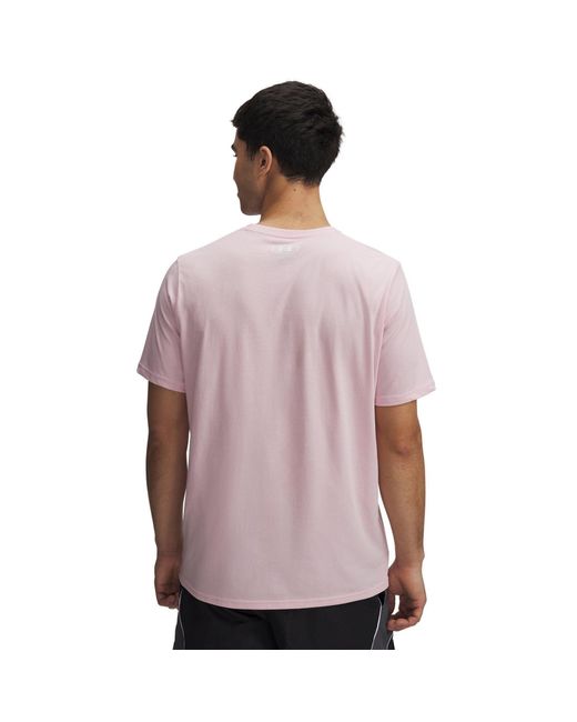 Under Armour Purple S Ua Left Chest Logo Short Sleeve Prime Pink M for men