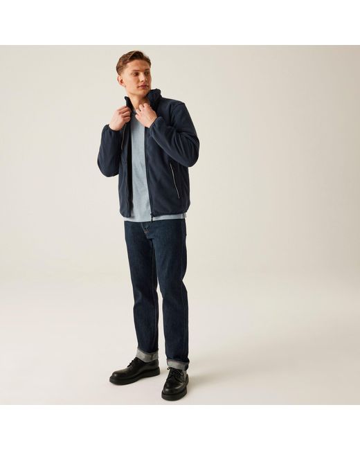 Regatta Blue Omicron Iii Waterproof Breathable Full Zip Fleece for men