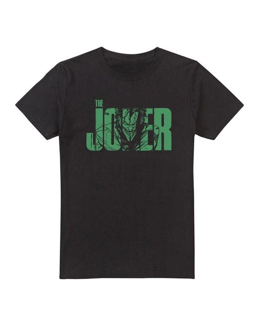The Batman Green Joker Text Cotton T-Shirt for men