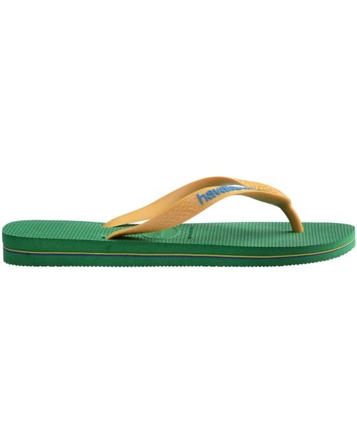 Havaianas Green Brasil Logo Flip Flops