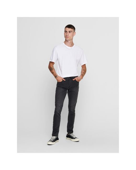 Only & Sons White Oversized T-Shirt for men