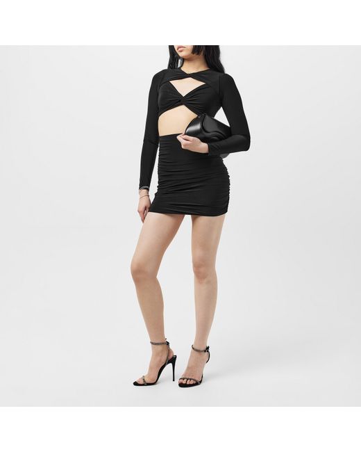 Missy Empire Black Slinky Cut Out Dress
