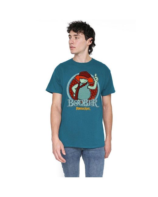 Other Blue Fraggle Rock Boober Circle T Shirt Slate for men