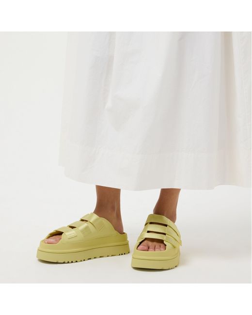 Ugg Yellow Goldenglow Glide Flatform Sandals