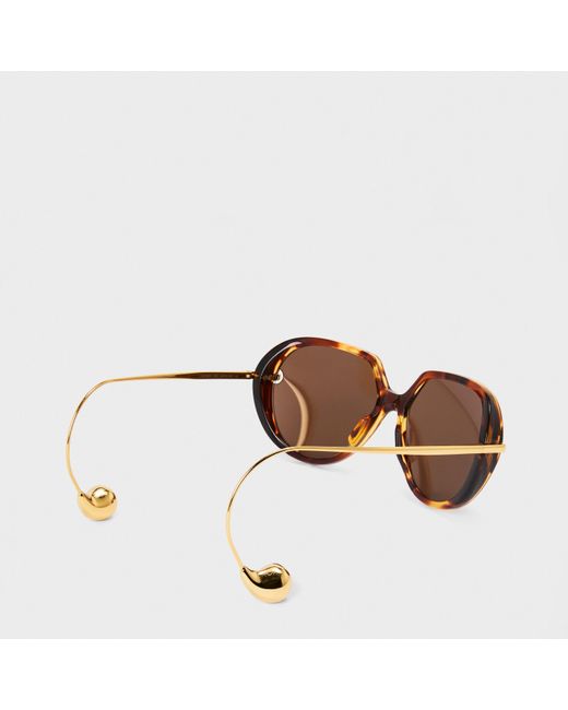 Bottega Veneta White Bv1436S Architectural Oversized Sunglasses