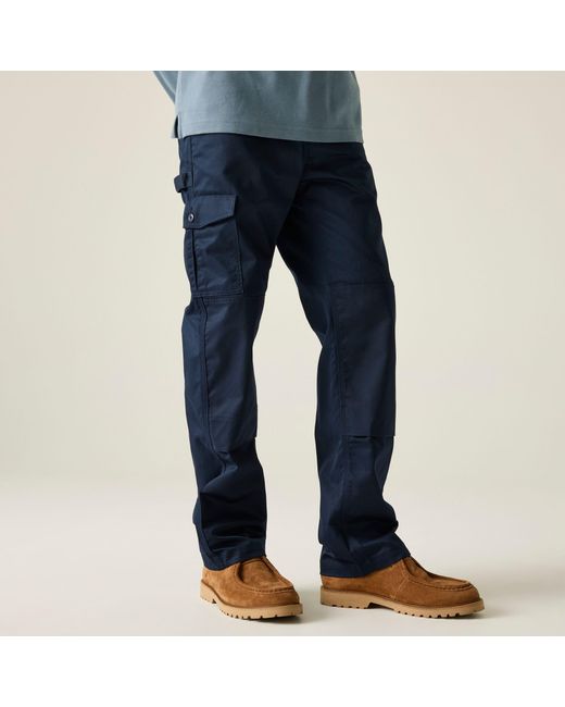 Regatta Blue Cargo Work Trousers for men