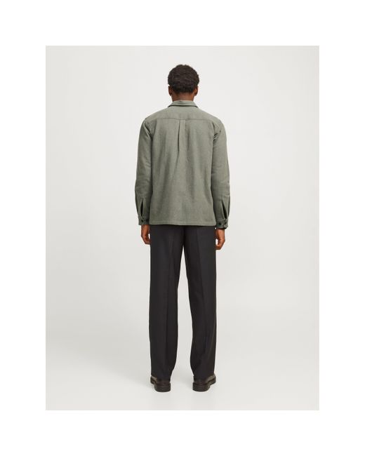 Jack & Jones Green Jj Structured Overshirt for men