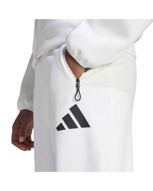 Adidas White Z.N.E. Fleece Joggers