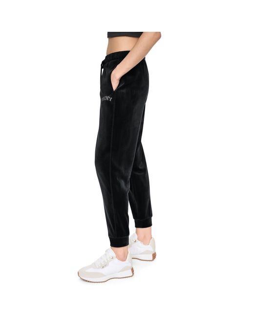 DKNY Black Velourdmt Jog Ld64