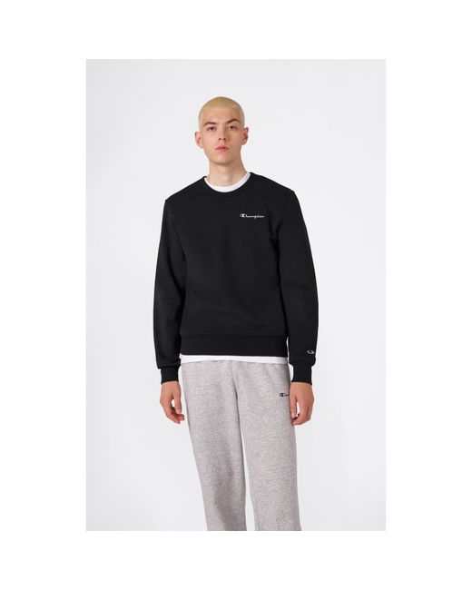 Champion Black Icons Fleece Crewneck Sweatshirt for men