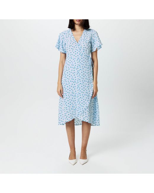 Vero Moda Blue Saki Wrap Dress
