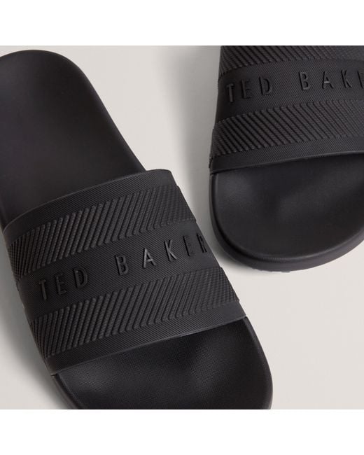 Ted Baker Black Pool Sliders for men