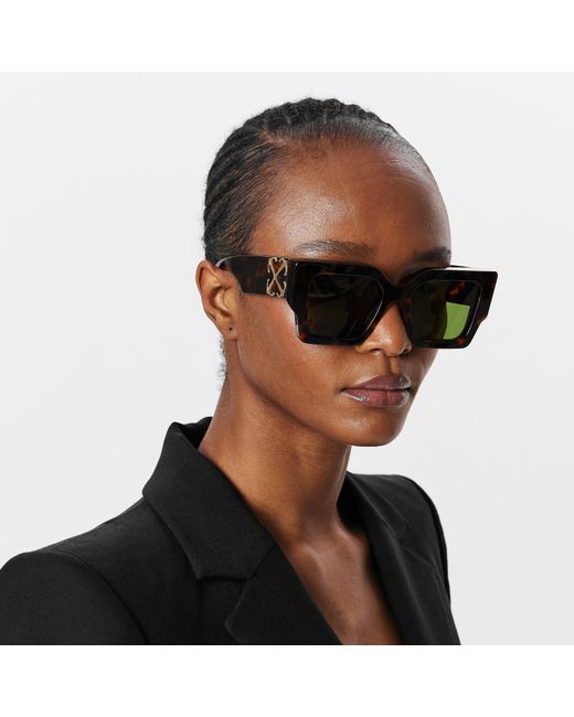 Off-White c/o Virgil Abloh Brown Manchester Sun 53 Square Sunglasses
