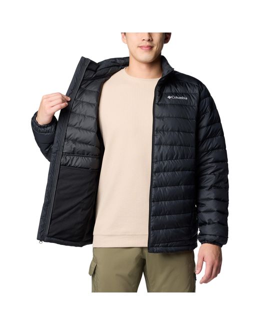 Columbia Black Fosters Falls Water Resistant Insulated Puffer Jacket for men