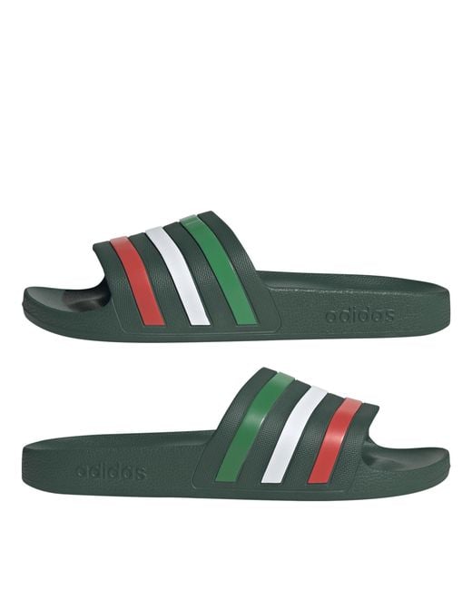 Adidas Green Adilette Aqua Slide