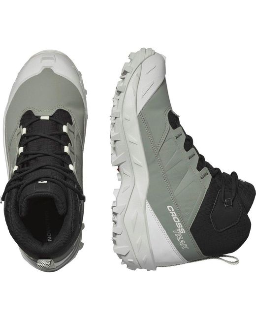 Salomon Gray Crosstrak Waterproof Winter Boots