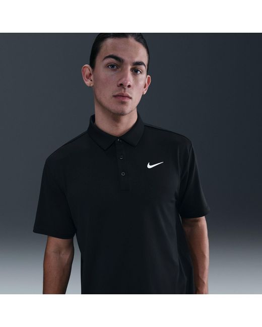 Nike Black Df Tour Solid Polo for men