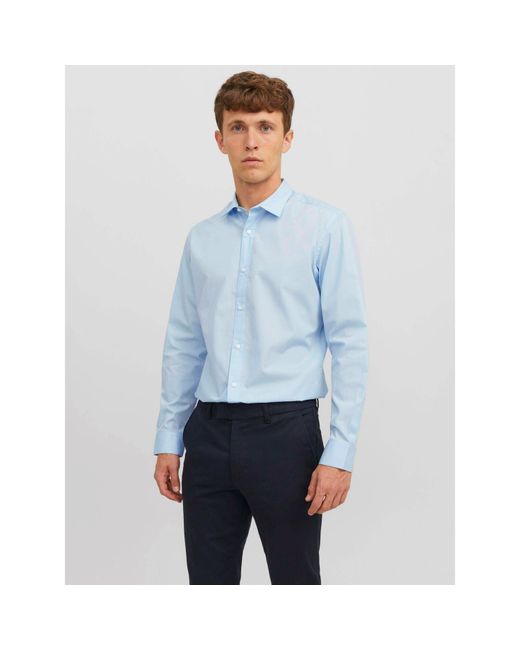 Jack & Jones Blue Joe Poplin Shirt for men