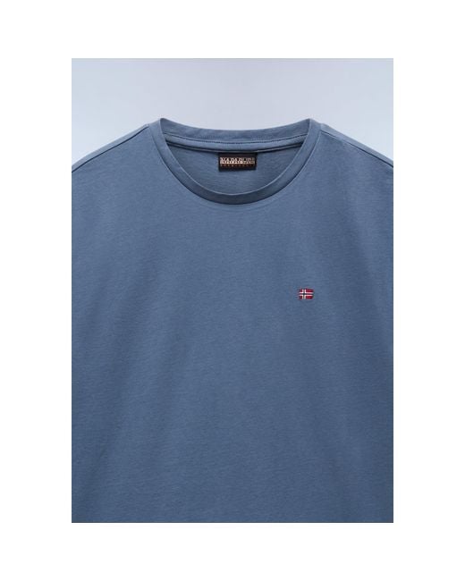 Napapijri Blue Salis Short Sleeve T-Shirt for men